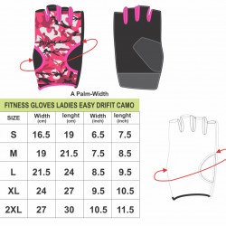 Fitness handschoenen dames Easy Drifit Camo Roze
