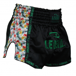 Kickboks broekje dames flower power Legend Trendy  - Maat: L