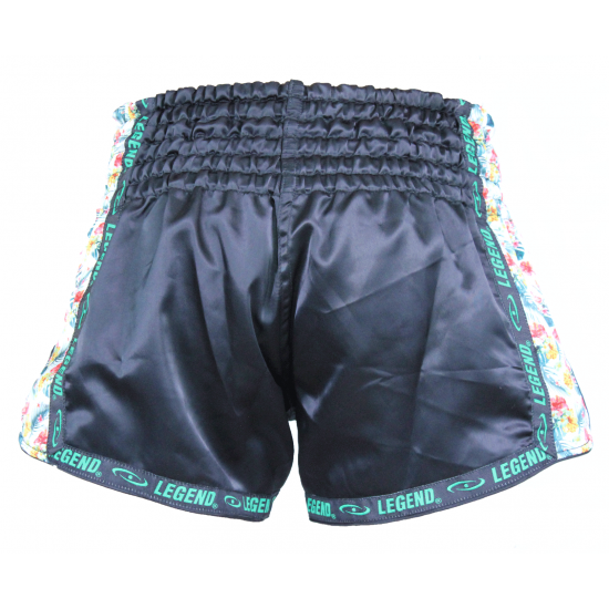Kickboks broekje dames flower power Legend Trendy  - Maat: L Kickboks broekje dames flower power Legend Trendy  - Maat: L