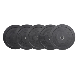 Rubberen Halterschijven Zwart 50mm 5 kg - 25 kg