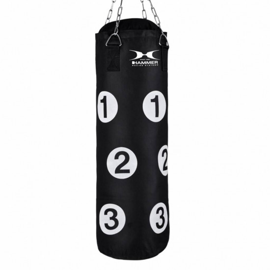 Hammer Boxing Punching bag Sparring met nummers, black, 80x30 cm