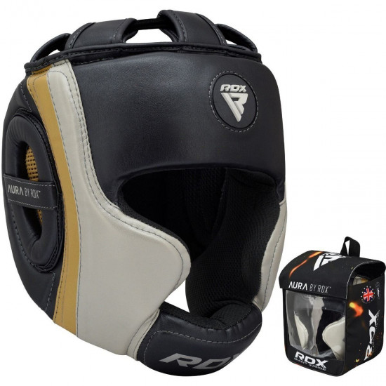RDX Sports T17 Aura Hoofdbeschermer Zwart-goud RDX Sports T17 Aura Hoofdbeschermer Zwart-goud