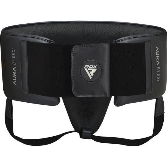 RDX T17 Aura Kruisbeschermer Groin Guard - Zwart-goud RDX T17 Aura Kruisbeschermer Groin Guard - Zwart-goud