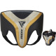 RDX T17 Aura Kruisbeschermer Groin Guard - Zwart-goud RDX T17 Aura Kruisbeschermer Groin Guard - Zwart-goud