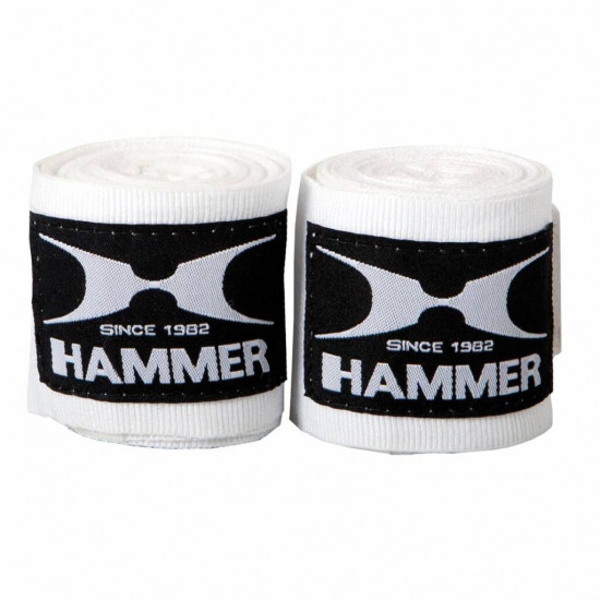 Hammer Boxing Bandages - per Paar4,5 meter - wit Hammer Boxing Bandages - per Paar4,5 meter - wit