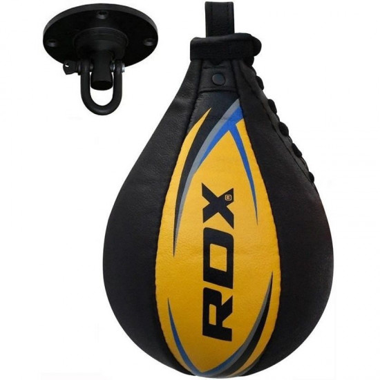 RDX Bokstraining lederen Speedbal | Speed BagZwart - Geel