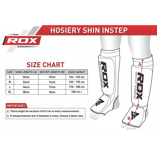 RDX Hosiery Shin Instep FoamRood - Maat: L