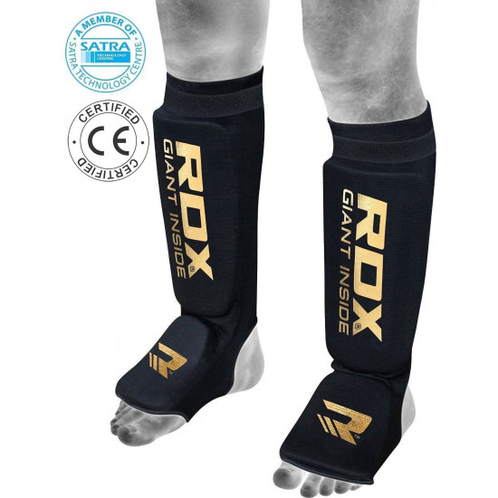 RDX Hosiery Shin Instep FoamZwart/Goud - Maat: L