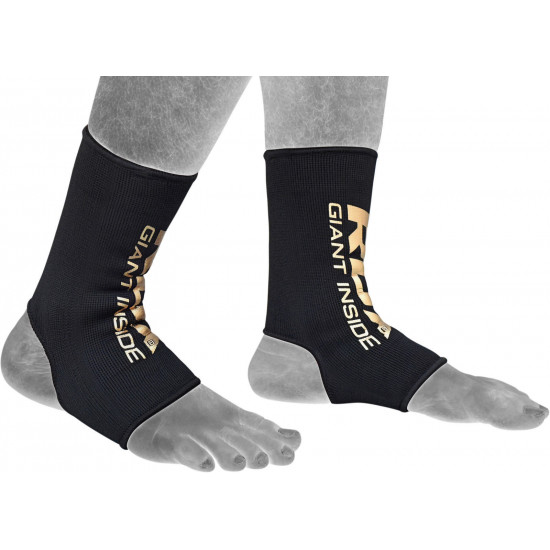 RDX Hosiery Ankle Sleeve - EnkelbeschermerZwart/goud - Maat: XL