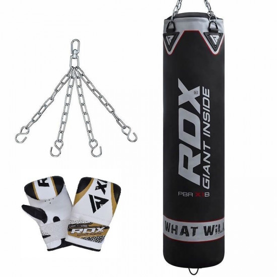 RDX Training Bokszak PB-X1B - inclusief ketting en zakhandschoenen5 ft - 150 cm RDX Training Bokszak PB-X1B - inclusief ketting en zakhandschoenen5 ft - 150 cm