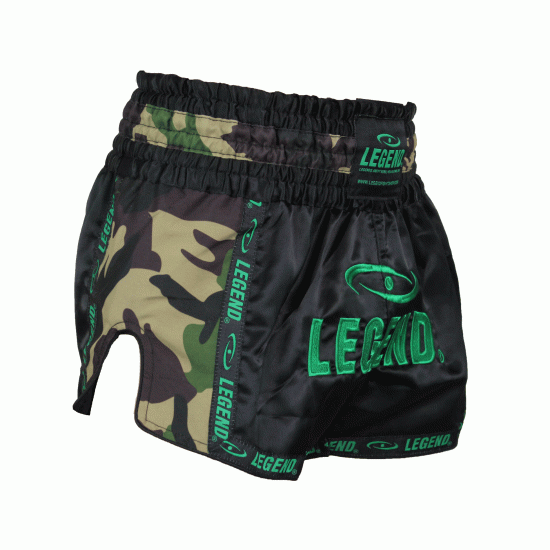 Kickboks broekje Camo Army Legend Trendy  - Maat: XL