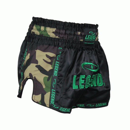 Kickboks broekje Camo Army Legend Trendy  - Maat: L