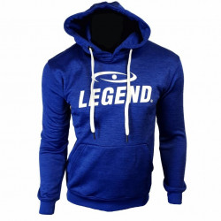Hoodie dames/heren trendy Legend design Blauw - Maat: XL