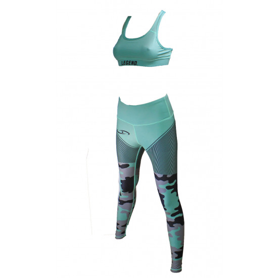 Sportlegging dames Legend Camo Olive - Maat: S Sportlegging dames Legend Camo Olive - Maat: S