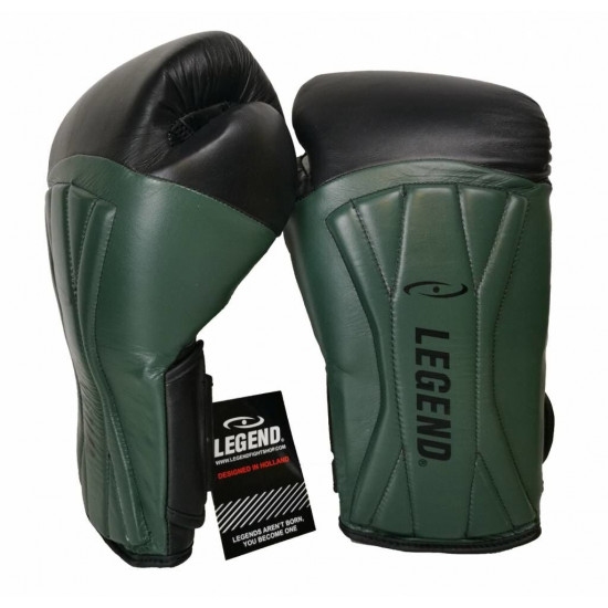 Bokshandschoenen leer Legend Power Special Mat Groen - Maat: 16oz Bokshandschoenen leer Legend Power Special Mat Groen - Maat: 16oz