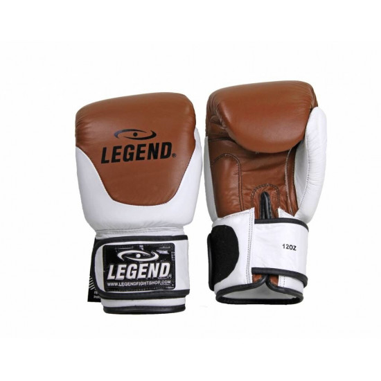 Leren Bokshandschoenen Legend Thai series Bruin - Maat: 14oz