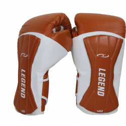 Bokshandschoenen leer Power Special Bruin - Maat: 10oz