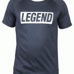 t-shirt zwart mesh Legend inspiration quote - Maat: XXXXS