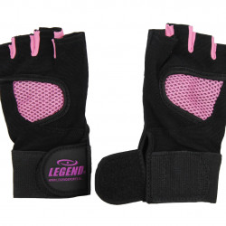 Fitness Handschoenen Legend Mesh zwart/roze - Maat: L