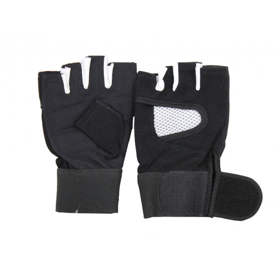 Fitness Handschoenen Legend Mesh zwart/wit - Maat: M Fitness Handschoenen Legend Mesh zwart/wit - Maat: M