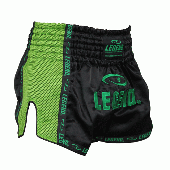 Kickboks broekje Groen Mesh Legend Trendy  - Maat: XL