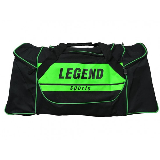 Sporttas Legend met 3 rits vakken zwart neon groen - Default