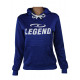 Hoodie dames/heren trendy Legend design Blauw - Maat: L