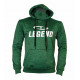 Joggingpak dames/heren met hoodie groen - Maat: L