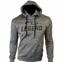 Hoodie dames/heren trendy Legend design Grijs - Maat: XL