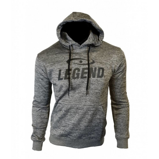 Hoodie dames/heren trendy Legend design Grijs - Maat: XL