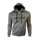 Hoodie dames/heren trendy Legend design Grijs - Maat: XXXS