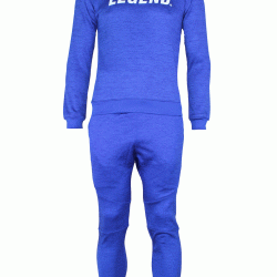 Joggingpak dames/heren met trui/sweater Blauw - Maat: XXXXS