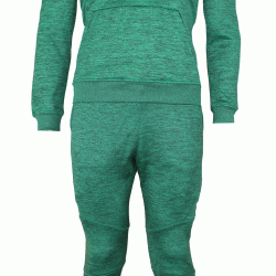 Joggingpak dames/heren met hoodie groen - Maat: XXXXS