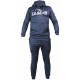 Joggingpak dames/heren met hoodie navy blauw - Maat: XS