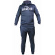 Joggingpak dames/heren met hoodie navy blauw - Maat: XXL