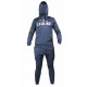 Joggingpak dames/heren met hoodie navy blauw - Maat: L