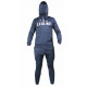 Joggingpak dames/heren met hoodie navy blauw - Maat: XL