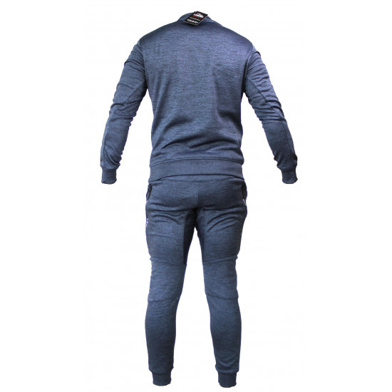 Joggingpak dames/heren met trui/sweater Navy Blauw - Maat: S