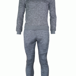 Joggingpak dames/heren met trui/sweater Grijs - Maat: XXXXS