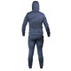 Joggingpak dames/heren met hoodie navy blauw - Maat: S