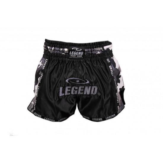 Kickboks broekje camo grijs Legend Trendy  - Maat: XXS