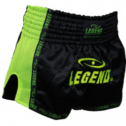 Kickboks broekje neon groen mesh Legend Trendy  - Maat: L