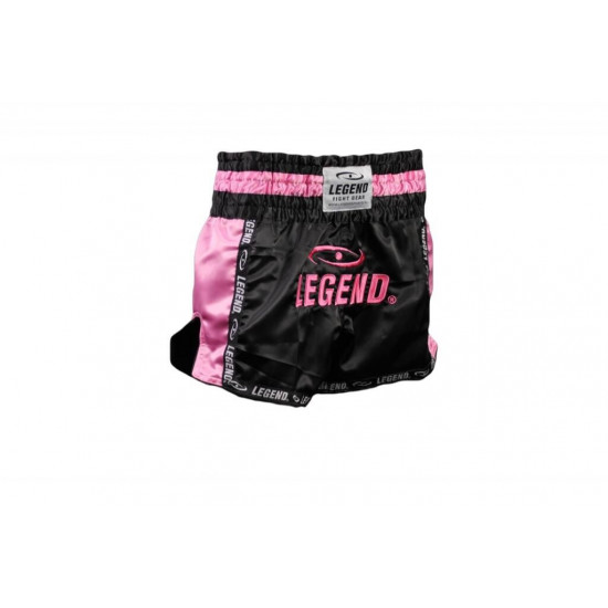 Kickboks broekje dames roze/zwart Legend Trendy - Maat: M Kickboks broekje dames roze/zwart Legend Trendy - Maat: M