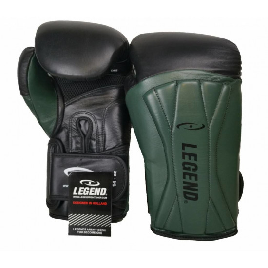 Bokshandschoenen leer Legend Power Special Mat Groen - Maat: 16oz Bokshandschoenen leer Legend Power Special Mat Groen - Maat: 16oz