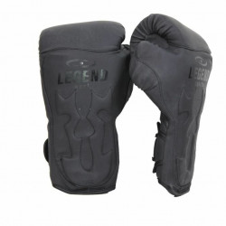 Bokshandschoenen leer Legend Power Special Mat Zwart - Maat: 8oz
