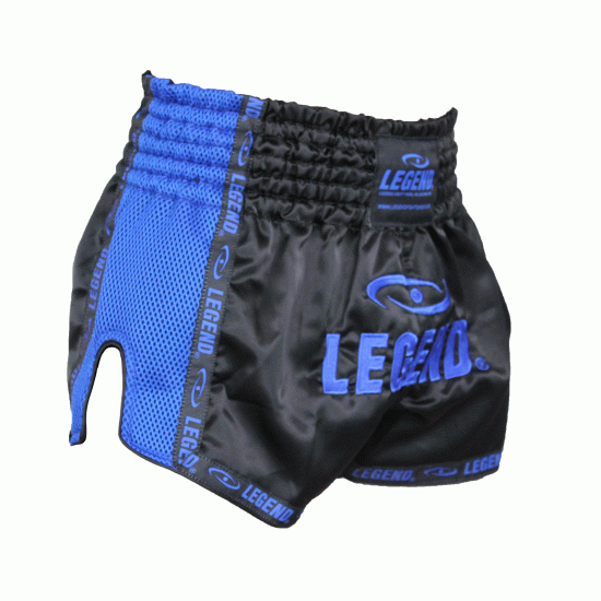 Kickboks broekje blauw mesh Legend Trendy  - Maat: XXS