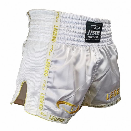 Kickboks broekje gold/white Legend Trendy  - Maat: XXL