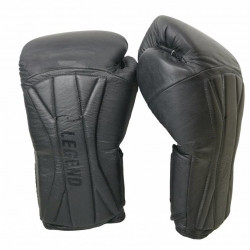 Bokshandschoenen leer Legend Power Special Mat Zwart - Maat: 8oz