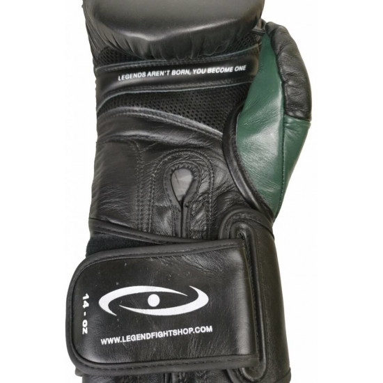 Bokshandschoenen leer Legend Power Special Mat Groen - Maat: 16oz Bokshandschoenen leer Legend Power Special Mat Groen - Maat: 16oz