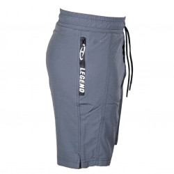 Korte broek/short Legend met rits vakken mat grijs - Maat: 2XS